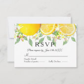 Moderne Lemon Boho Zomer Bruiloft RSVP (Voorkant)