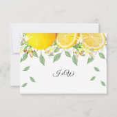 Moderne Lemon Boho Zomer Bruiloft RSVP Kaartje (Achterkant)