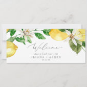 Moderne Lemon Garden Hanging Seating Chart Header (Achterkant)