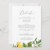 Moderne Lemon Garden in één keer Kaart (Achterkant)