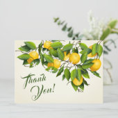 Moderne  Lemonvruchten | Weddenschap Bedankkaart (Staand voorkant)