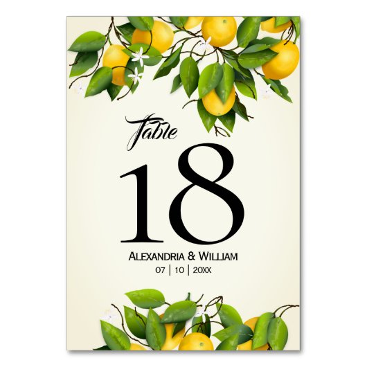Moderne Lemonvruchten | Weddenschap Kaart (Achterkant)
