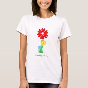 Moderne Lente Bloemen T-shirt