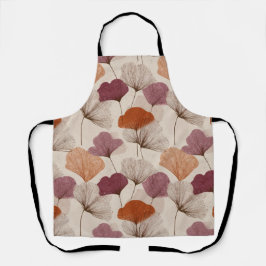 Moderne lente botanische bloemige all-over print a schort