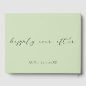 Moderne lente eucalyptus bruiloft gastenboek (Achterkant)