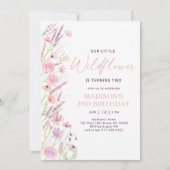 Moderne lente Wildflowers Verjaardag Kaart (Voorkant)