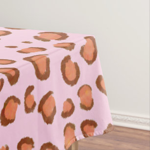 Moderne leopard Pattern Animal Print Red Roze Tafelkleed