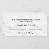 Moderne leopard Roos Gold Scissor Cadeaubonnen (Achterkant)