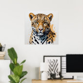 Moderne Leopard schilderij Wild Art Poster (Thuiskantoor)