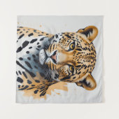 Moderne Leopard schilderij Wild Art Wandkleed (Voorkant (horizontaal))