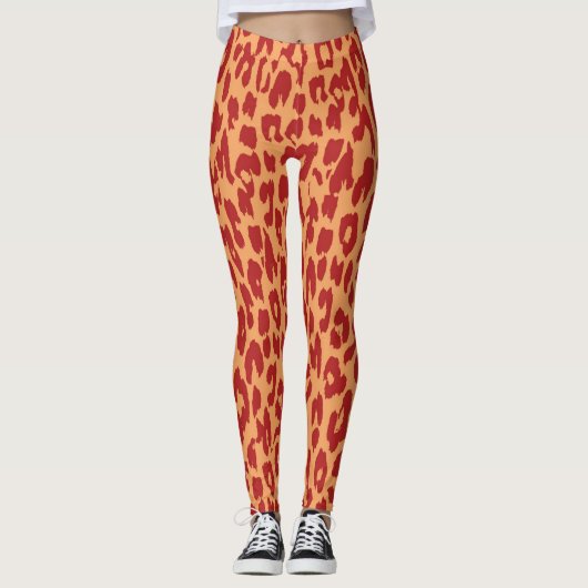 Moderne leopard Skin Pattern #19 Leggings (Voorkant)