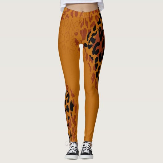 Moderne leopard Skin Pattern #29 Leggings (Voorkant)