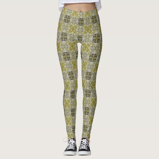 Moderne leopard Skin Pattern #4 Leggings (Voorkant)