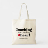 Moderne Leraar Stijlvol Schrift Tote Bag (Achterkant)