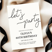 Moderne Let's Party 60e verjaardag Kaart