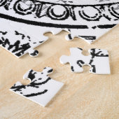 Moderne letter B van het Franse monogram Legpuzzel (Zijkant)