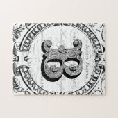 Moderne letter B van het Franse monogram Legpuzzel (Horizontaal)