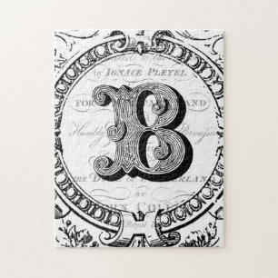 Moderne letter B van het Franse monogram Legpuzzel