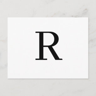 Moderne Letter Minimalistische Initiële Vormgeving Briefkaart