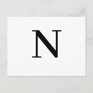 Moderne Letter Minimalistische Initiële Vormgeving Briefkaart