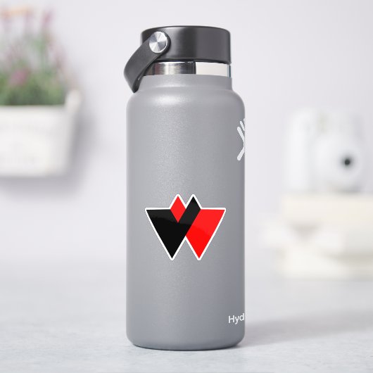Moderne Letter W Monogram Sticker (HydroFlask)