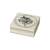 Moderne Lettering Prettig Kerstfeest Rubberstempel (Stempel)