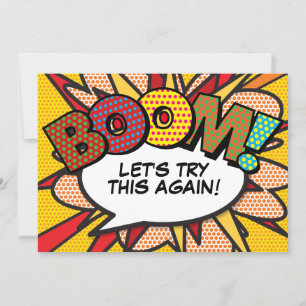 Moderne Leuk Datum Wijzigen Stripboek Pop Art Kaart