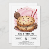 Moderne Leuke Aangepaste Cookies Verjaardag Kaart (Voorkant / Achterkant)
