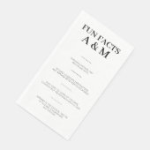 Moderne Leuke Feiten Vette Typografie Bruiloft Servet (Hoek)