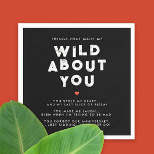 Moderne Leuke Feiten Zwart-wit Koppels Flirt Servet