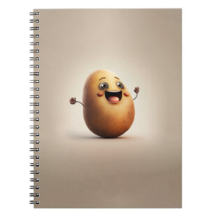 Moderne Leuke Gelukkige Aardappel in de Tuingift Notitieboek