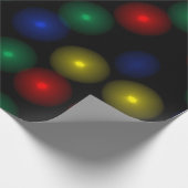 Moderne leuke gloeiende bokeh kerstverlichting fee cadeaupapier (Hoek)