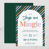 Moderne leuke Jingle Mingle kerstfeest Feestdagenkaart (Voorkant / Achterkant)