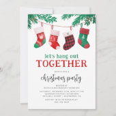 Moderne leuke kerstfeestviering kaart (Voorkant)