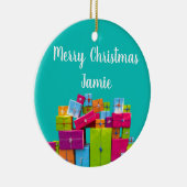 Moderne leuke kleurrijke cadeaus kerst keramisch ornament (Rechts)