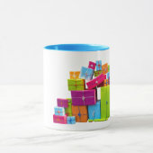 Moderne leuke kleurrijke cadeaus kerst mok (Midden)