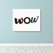 Moderne, leuke, kleurrijke typografische vormgevin canvas afdruk (Insitu (Houten vloer))