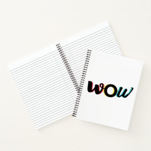 Moderne, leuke, kleurrijke typografische vormgevin notitieboek