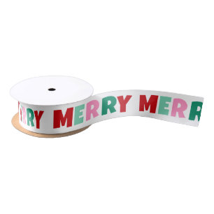 Moderne Leuke Kleurrijke Vrolijke Typografie Kerst Lint