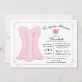 Moderne & Leuke Lingerie Bruids Douche Uitnodiging (Voorkant)