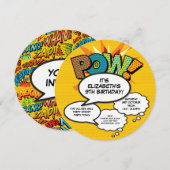 Moderne leuke verjaardagsfeestje speech bubbels kaart (Voorkant / Achterkant)