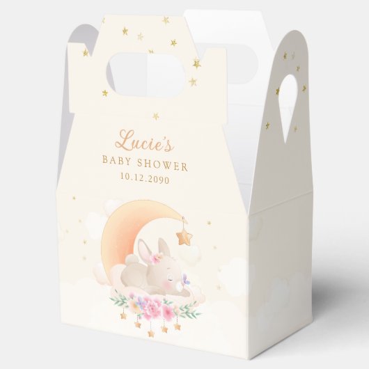Moderne Leuke Waterverf Bunny Baby shower Verjaard Bedankdoosjes (Geopend)