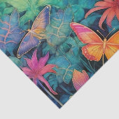 Moderne levendige Batik Waterverf Floral Tissuepapier (Detail)