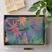 Moderne levendige Batik Waterverf Floral Tissuepapier (Geschenk)