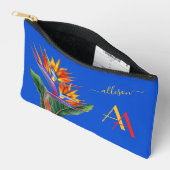 Moderne Levendige Bloemen Naam Custom Monogram Etui (Open)