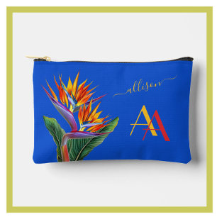 Moderne Levendige Bloemen Naam Custom Monogram Etui