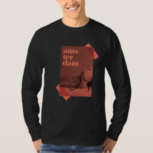 Moderne, levendige grafische vormgeving-Amsterdam T-shirt