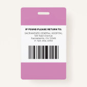 Moderne licentie voor praktische zurenfoto-id badge (Achterkant)