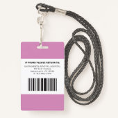 Moderne licentie voor praktische zurenfoto-id badge (Achterkant met draagriem)