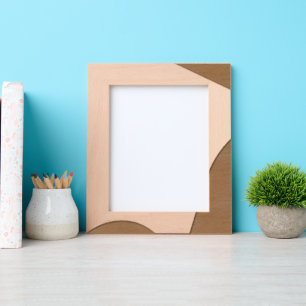 Moderne licht- en schaduwminimalistische houten la gegraveerde lijstjes